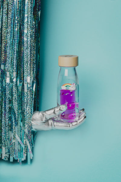 Bouteilles sensorielles - violet licorne