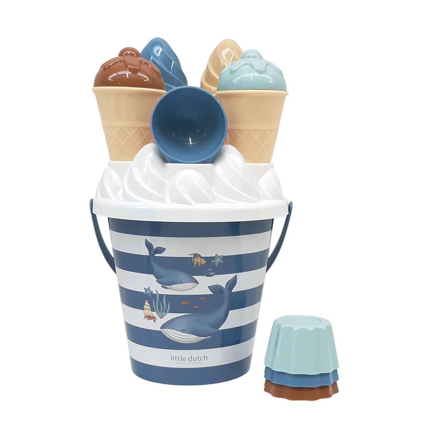Seau de plage glace bleu - Little Dutch