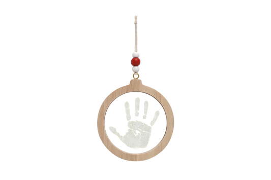 Boule de noel transparente - empruntes