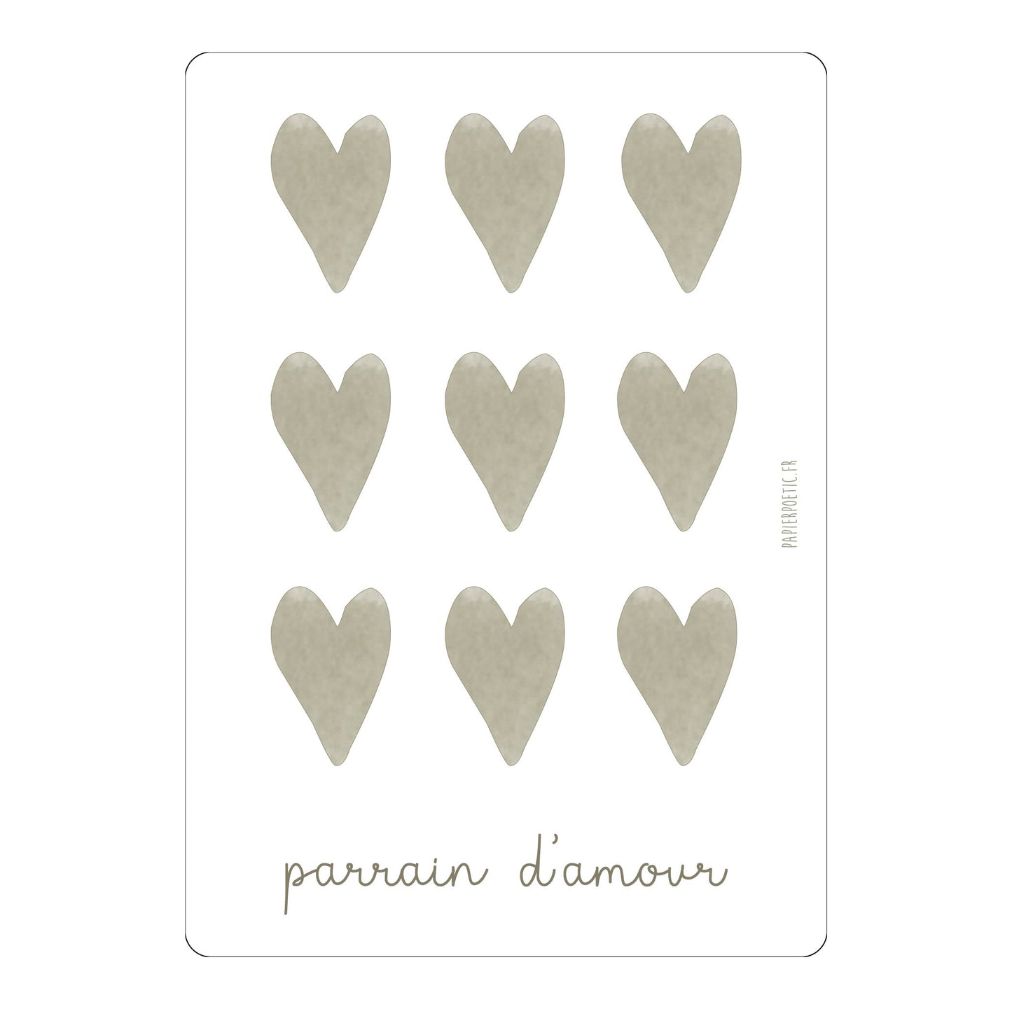 Carte Parrain d’amour - Papier Poetic