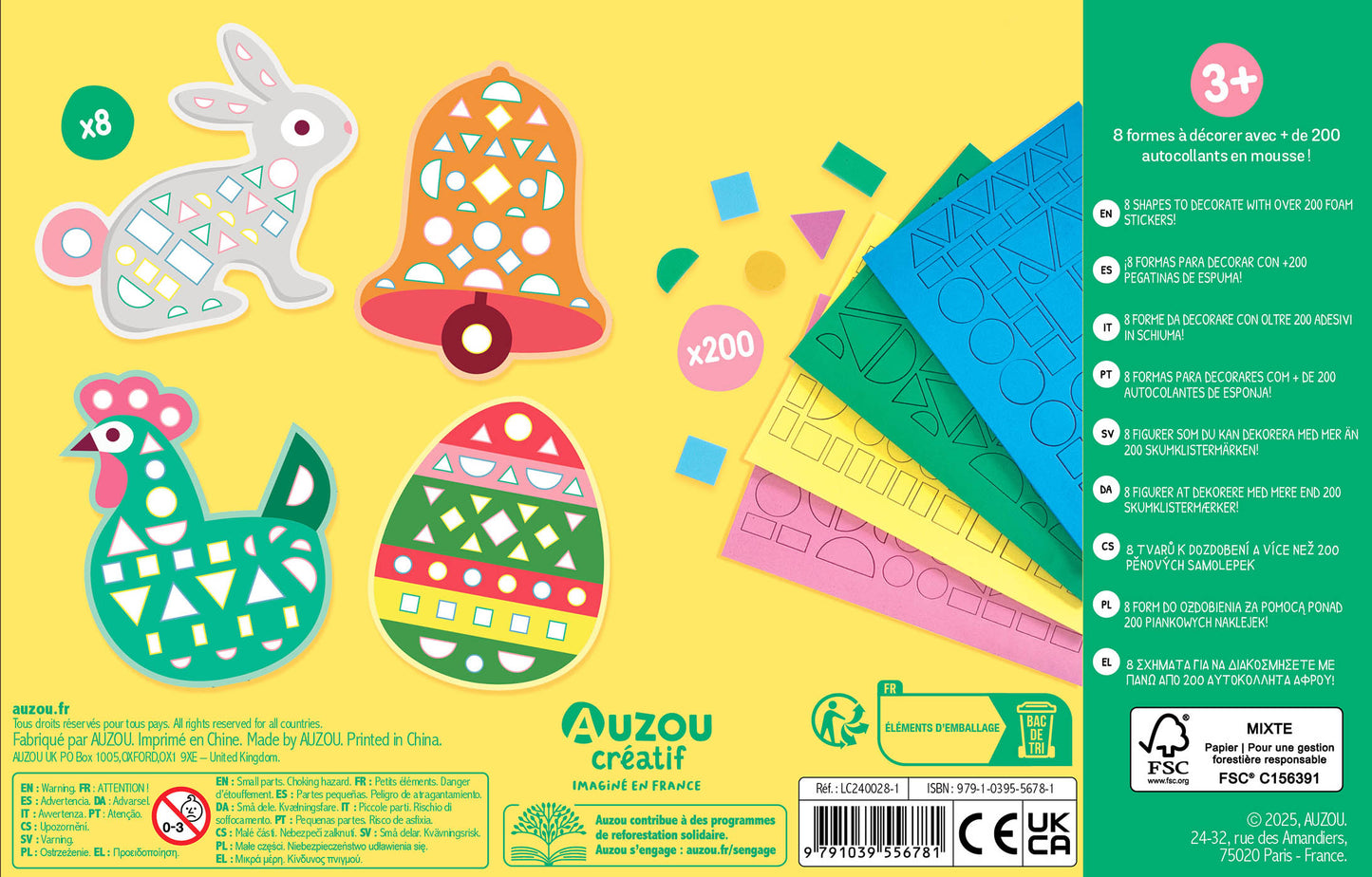 Ma pochette d’artiste – 200 gommettes mousse - Auzou