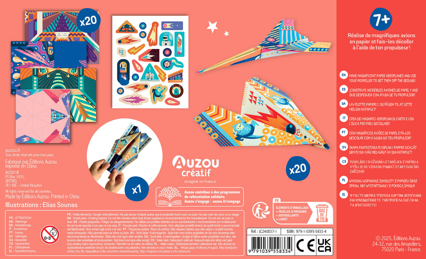 Ma pochette d’artiste – Mes avions en papier – Auzou