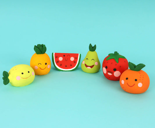 Mes fruits kawai a peindre