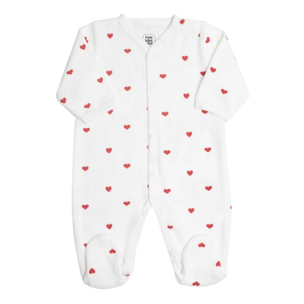 Pyjama velours coeur - 3kg7