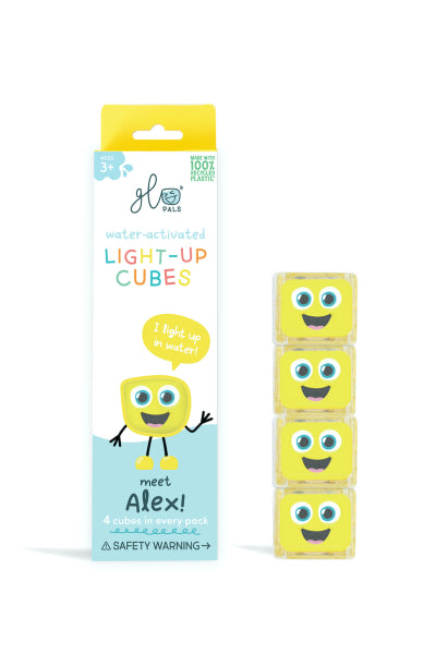 Cubes lumineux bain - jaune