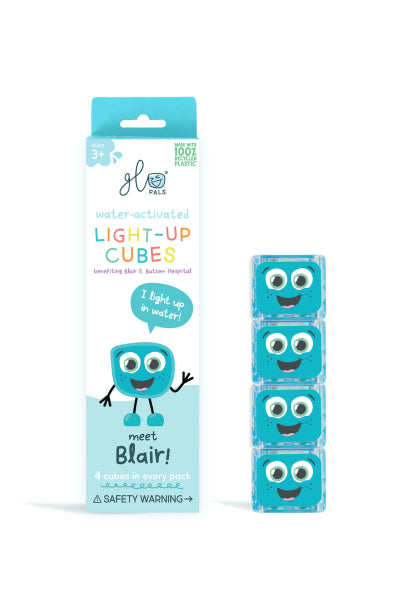 Cubes lumineux bain - bleu