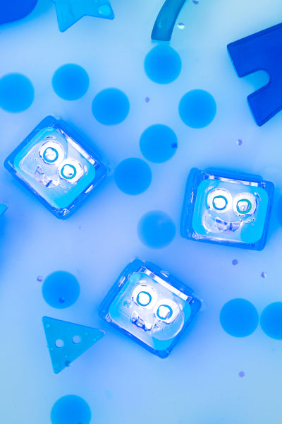 Cubes lumineux bain - bleu