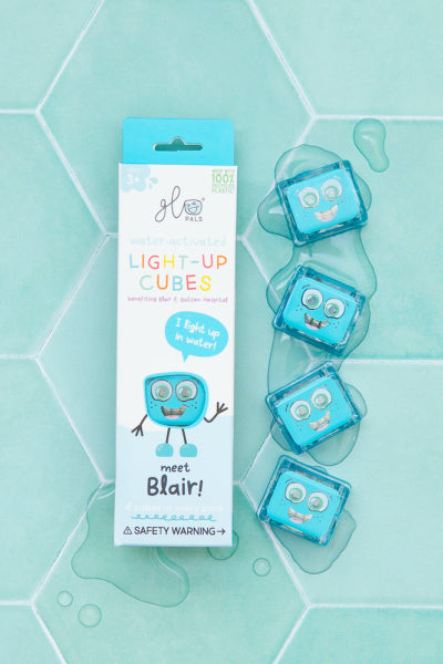 Cubes lumineux bain - bleu