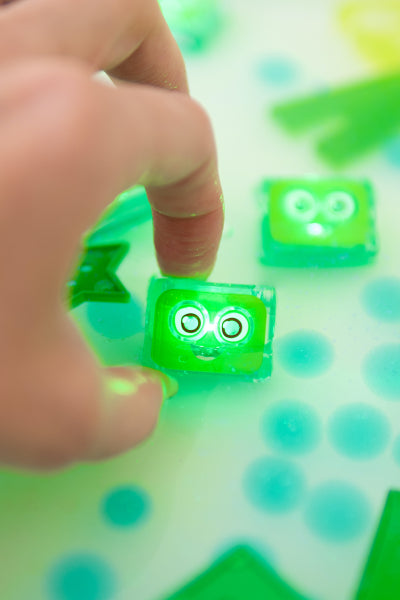 Cubes lumineux bain - vert