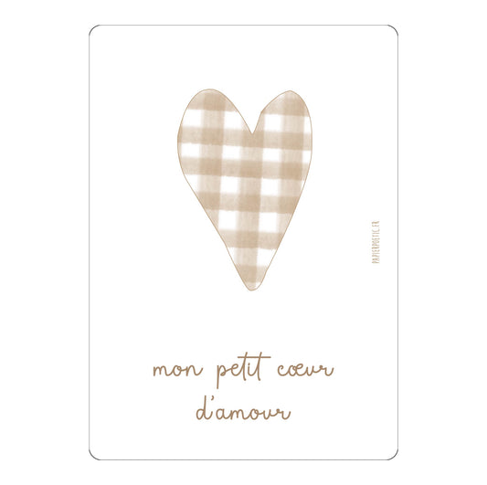 Carte Mon petit cœur d’amour - Papier Poetic