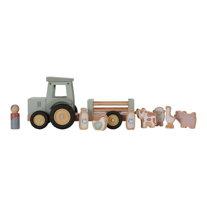 Tracteur avec remorque en bois - Little Dutch