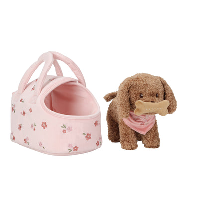 Peluche animal avec sac de transport - Little Dutch