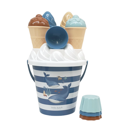 Seau de plage glace bleu - Little Dutch