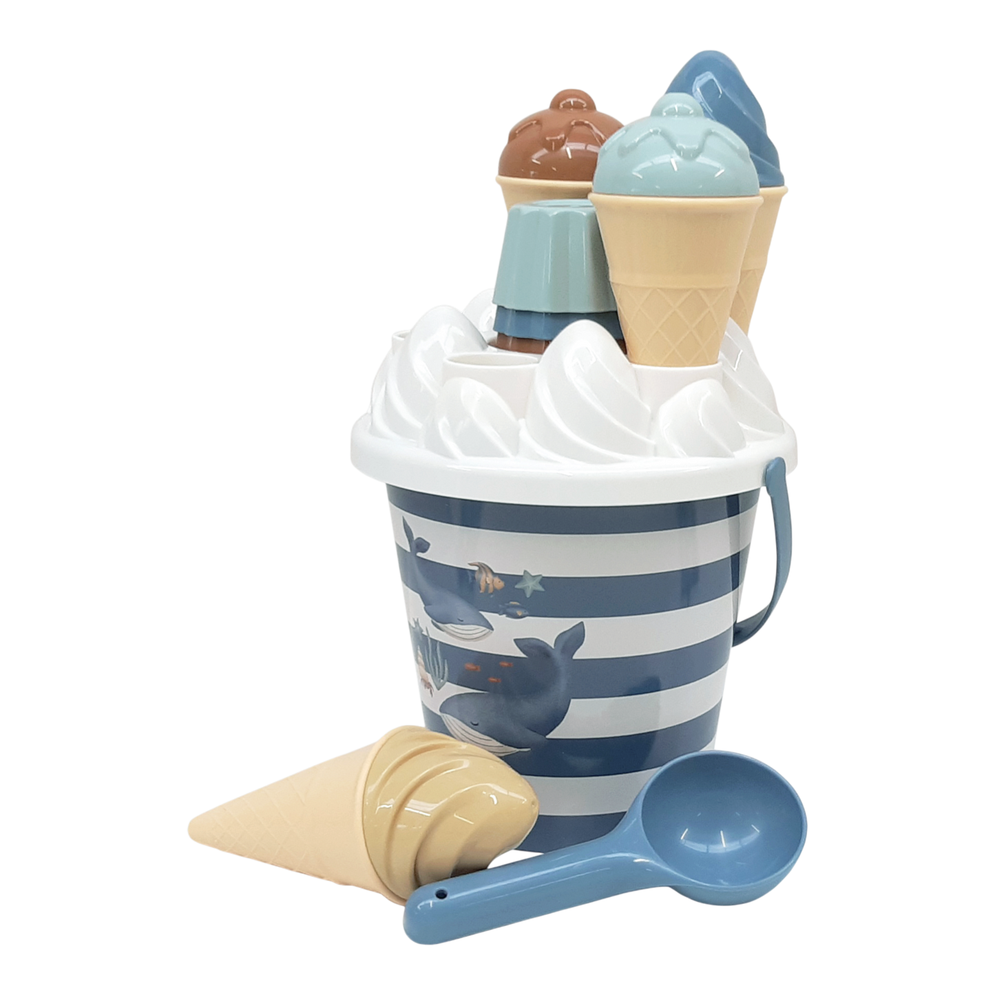 Seau de plage glace bleu - Little Dutch