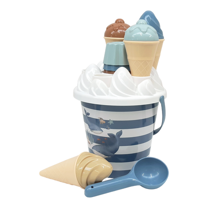 Seau de plage glace bleu - Little Dutch