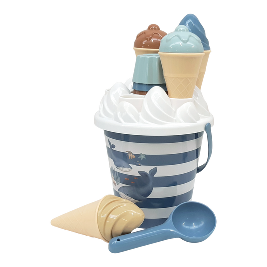 Seau de plage glace bleu - Little Dutch