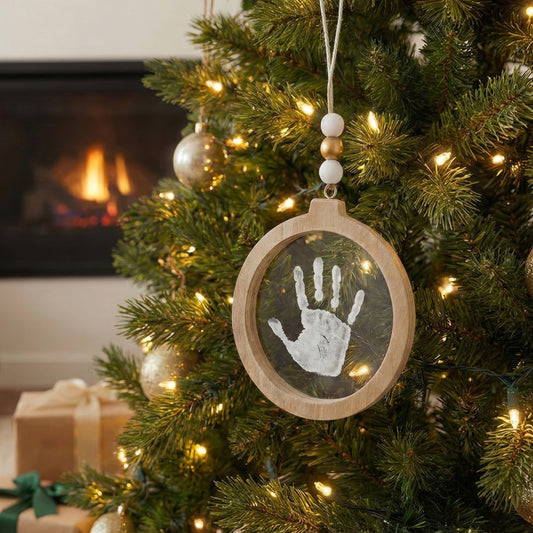 Boule de noel transparente - empruntes