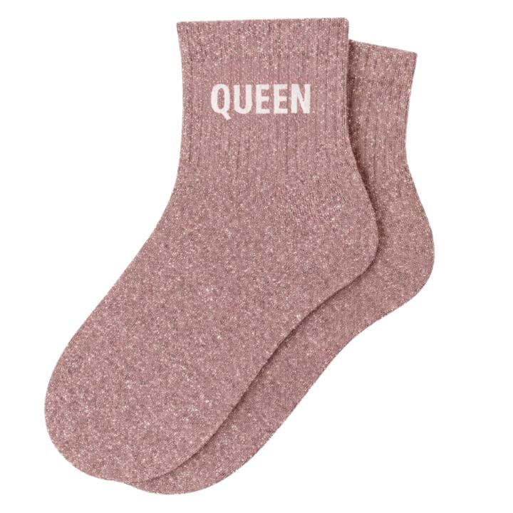 Chaussettes à paillettes - queen rose gold