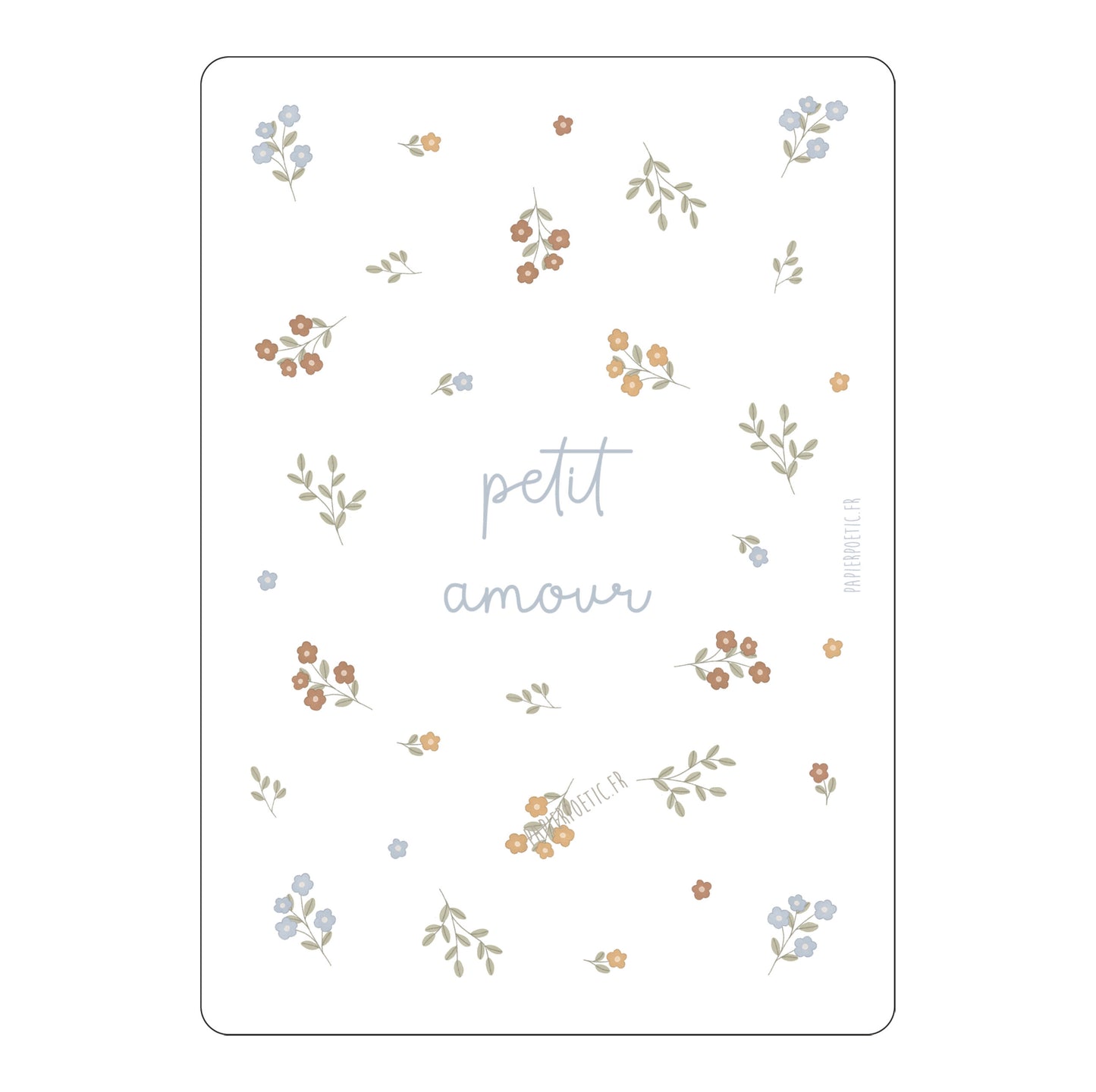 Carte Petit Amour Fleuri - Papier Poetic