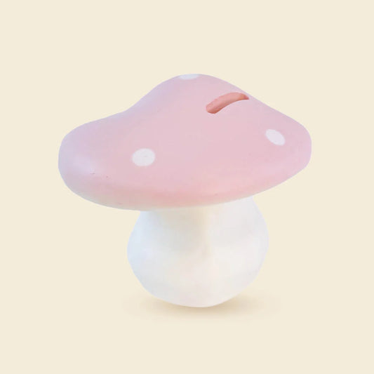 Tirelire champignon - rose clair