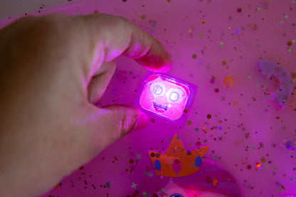 Cubes lumineux bain - rose