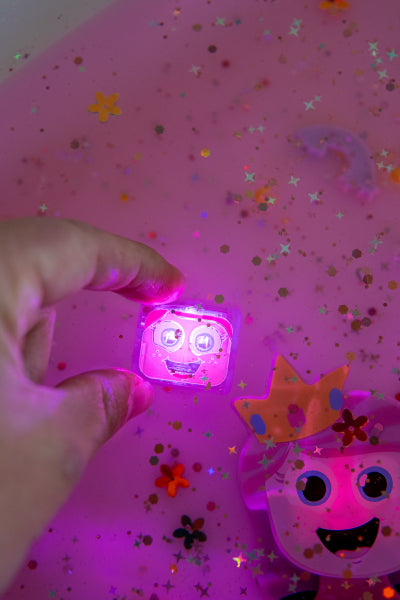 Cubes lumineux bain - rose