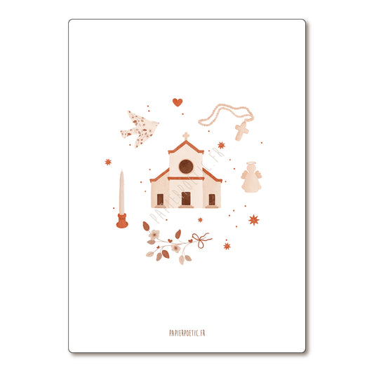 Carte Félicitations baptême - Papier Poetic