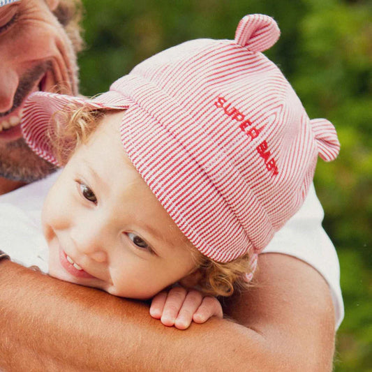 Chapeau bébé super baby rouge - Chamaye