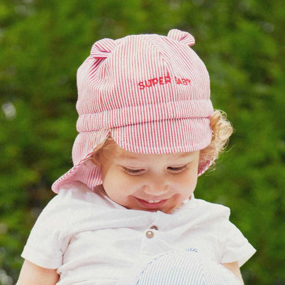 Chapeau bébé super baby rouge - Chamaye