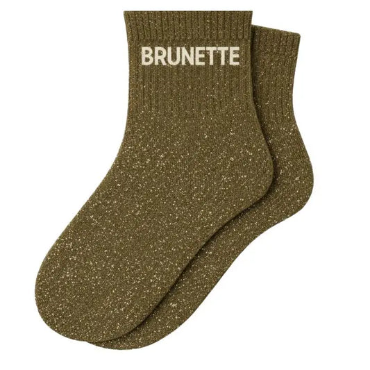 Chaussettes à paillettes - brunette