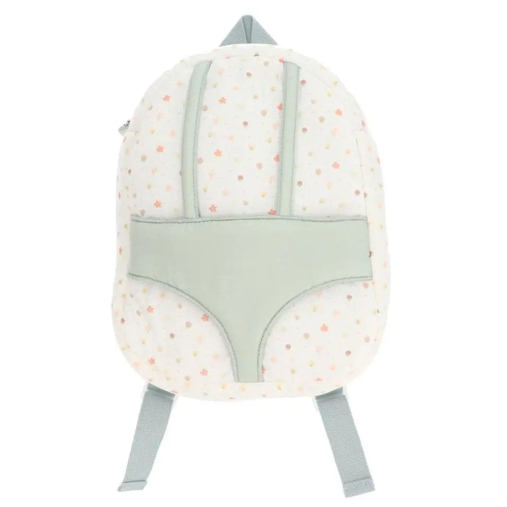 Sac à dos porte poupée  - Blanc et vert - Tutete