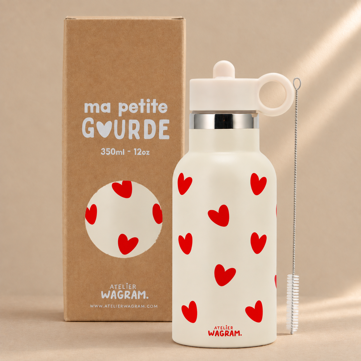 Gourdes wagram - coeur rouge - 350 ml