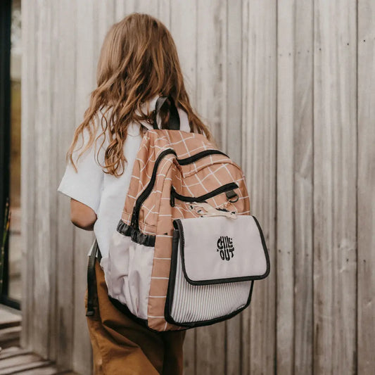 Sac à dos primaire - carreau caramel