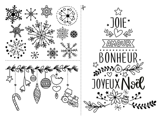 Dessiner sur les vitres noel