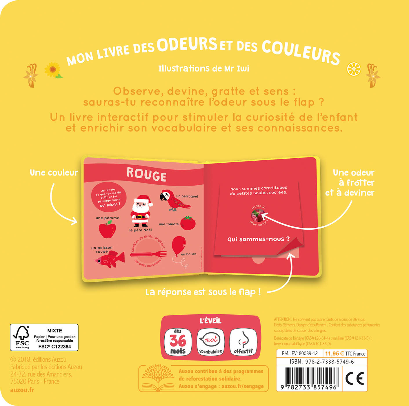 Livres odeurs mes premières couleurs