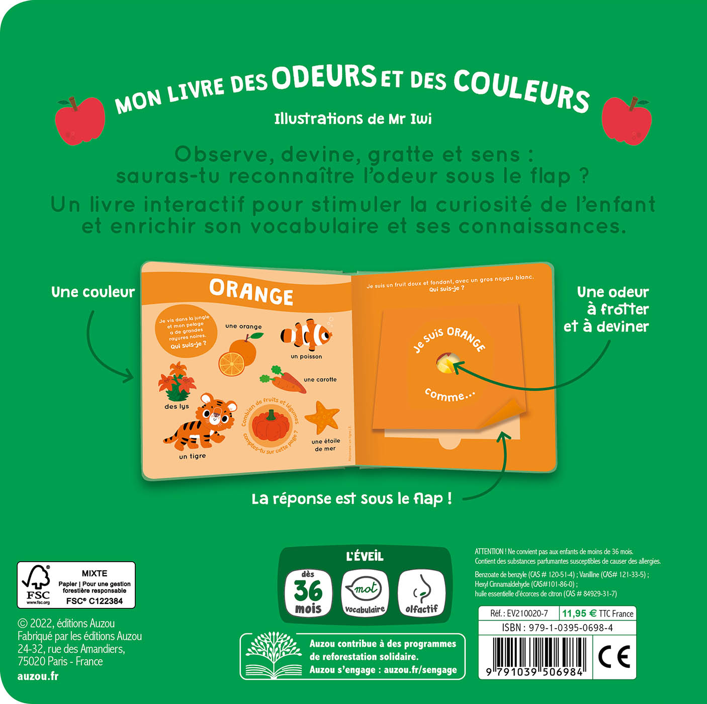 Mon livre des odeurs et des couleurs - Auzou
