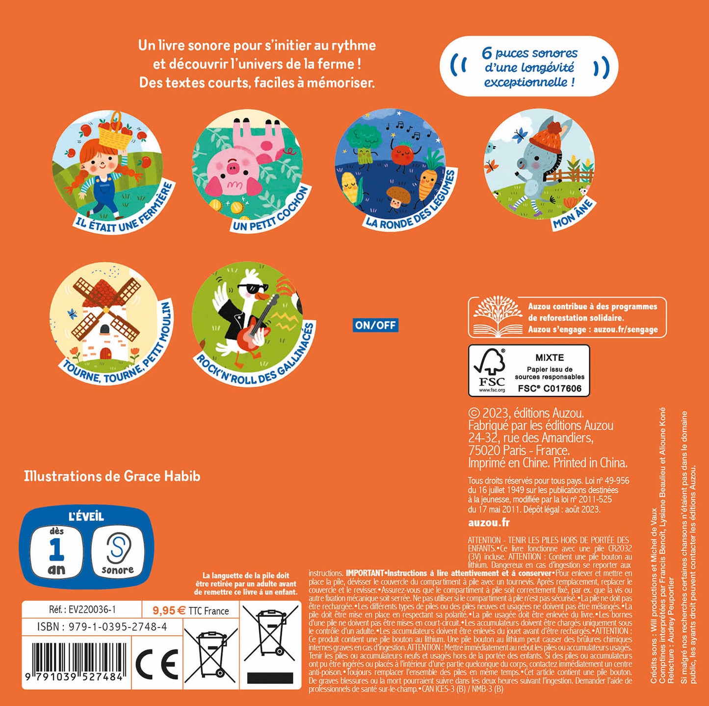 Mes premiers sonores – Comptines – Auzou