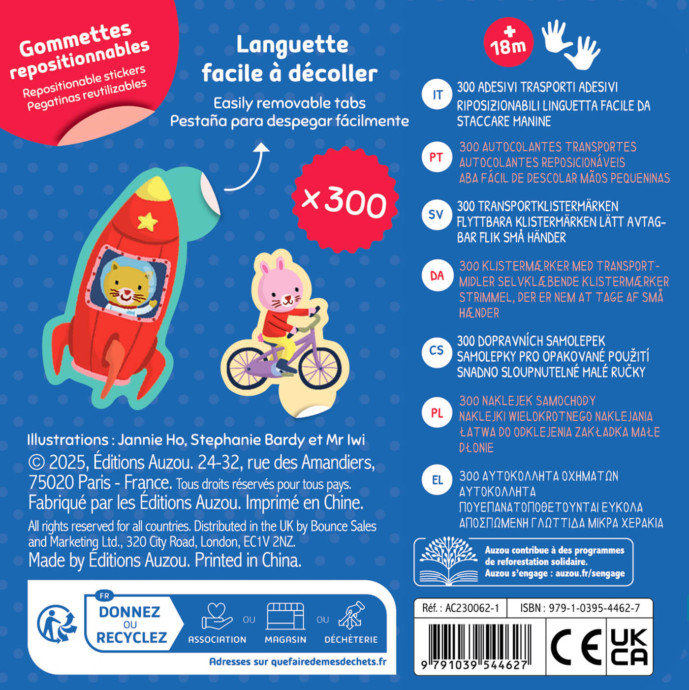 Boîte métal 300 gommettes - Auzou