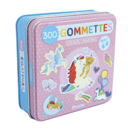Boîte métal 300 gommettes - Auzou