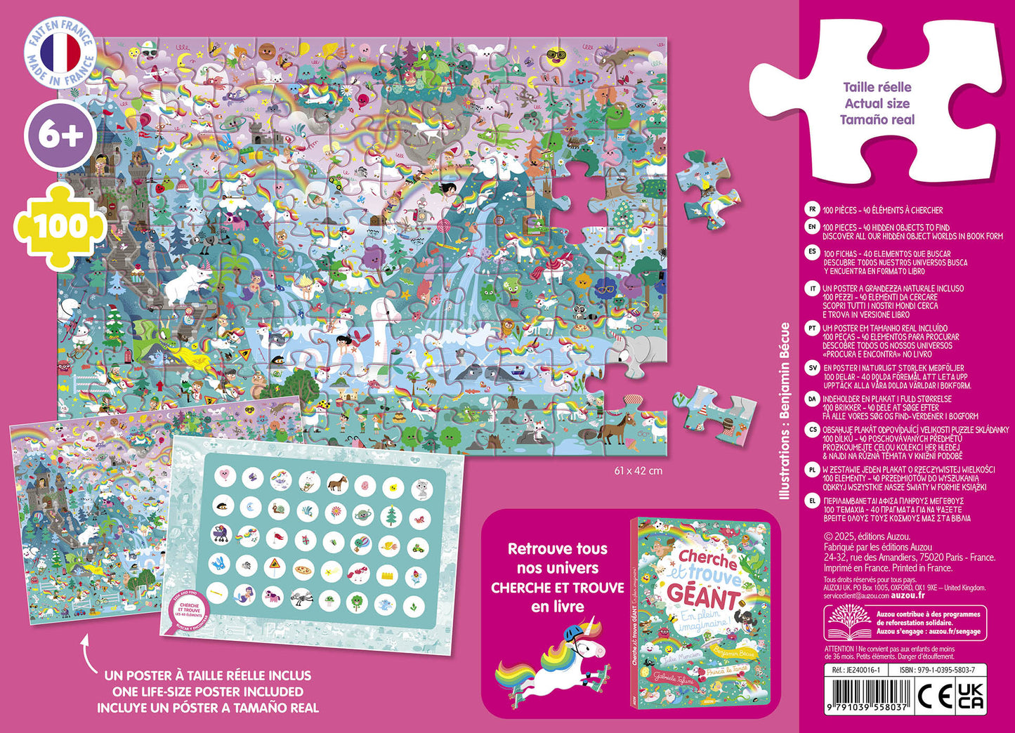 Puzzle 100 pièces - Cherche et trouve - Auzou