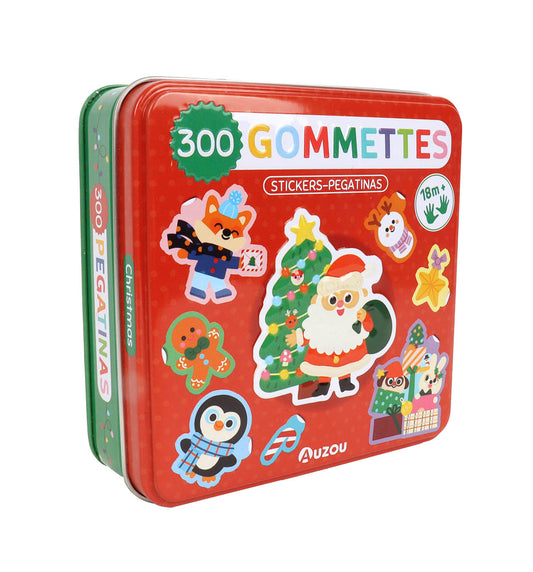 Gommettes boite métal - noël