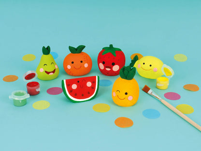 Mes fruits kawai a peindre