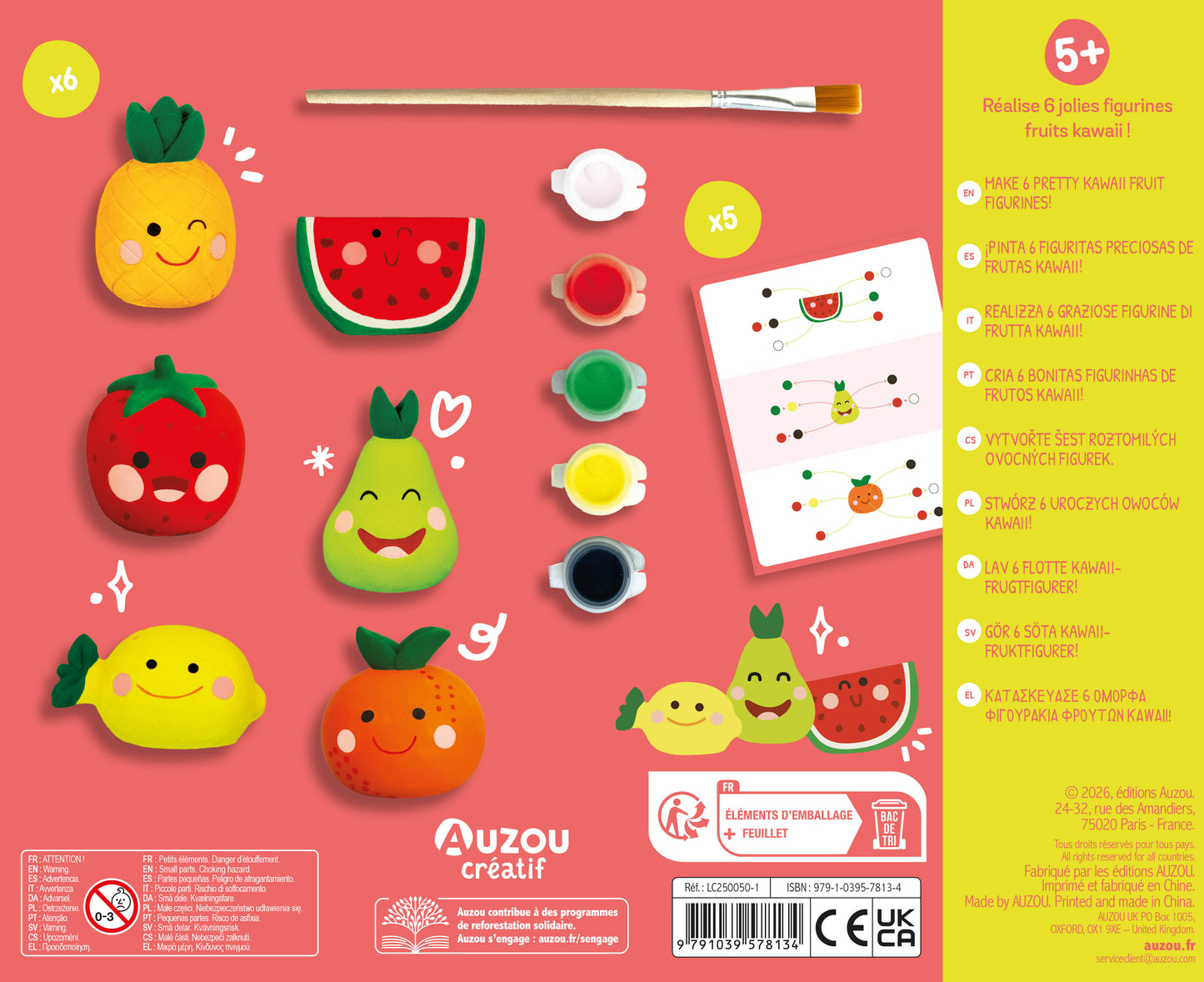Mes fruits kawai a peindre