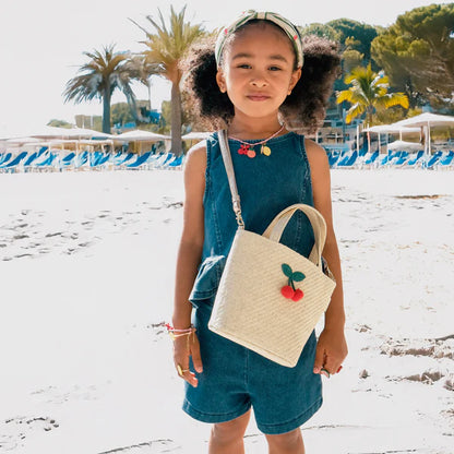 Sac en paille cerise en crochet - Rockahula kids