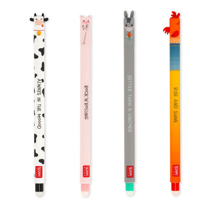 Set de 4 stylos à encre gel effaçable Farm Sweet Farm - Legami