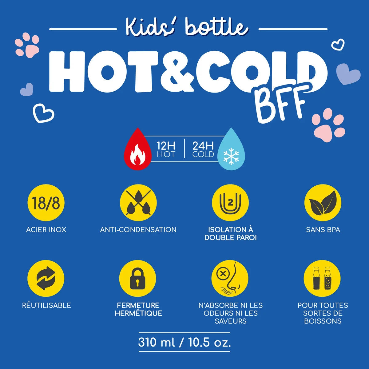 Gourde thermique enfant Hot & Cold BFF - Legami