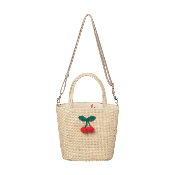 Sac en paille cerise en crochet - Rockahula kids
