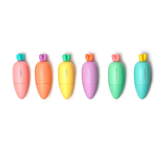 Set de 6 mini surligneurs Carrate Team - Legami