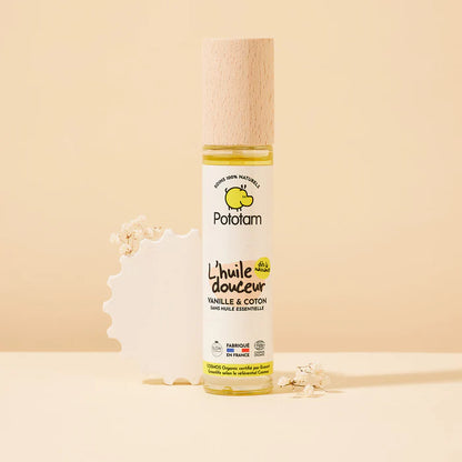 Huile Douceur pour le corps Vanille et Coton - Pototam