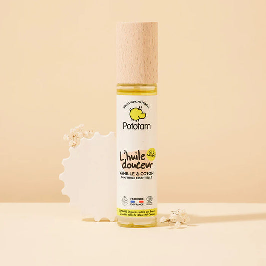 Huile Douceur pour le corps Vanille et Coton - Pototam